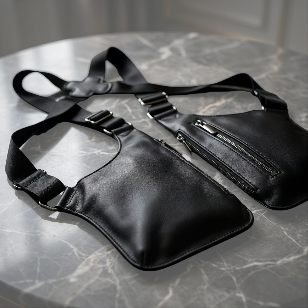 Schultertasche "Oxford Leder"