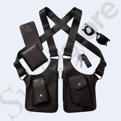 Schultertasche "Oxford Leder"